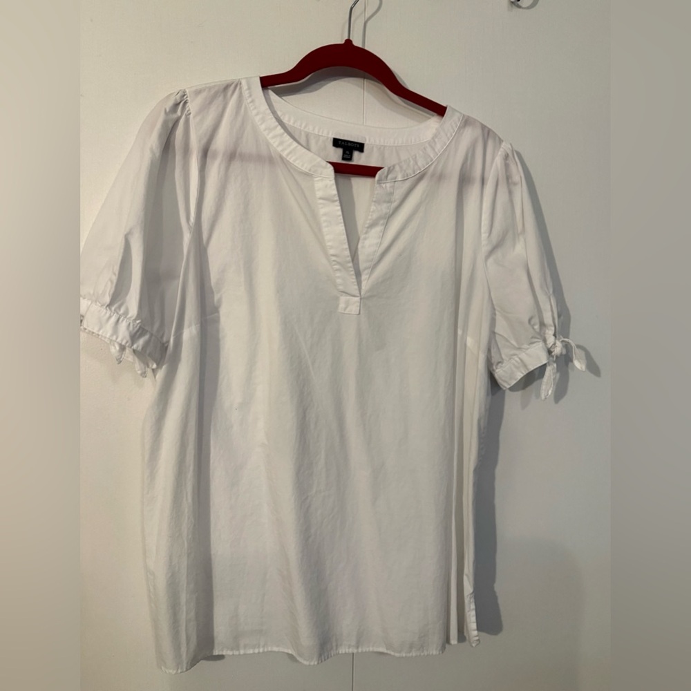 Talbots White Cotton  Top